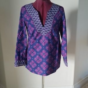 Vineyard Vines navy and purple tunic Size 6